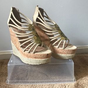 *SALE* High platform cork wedges